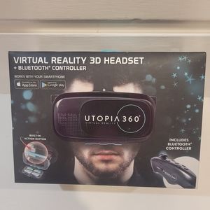 Utopia 360° VR Headset | 3D Virtual Reality Headset for VR Games, 3D Movies, and